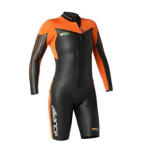 BLUE 70 WOMENS ALLIANCE SWIMRUN WETSUIT - BLACK/ORANGE