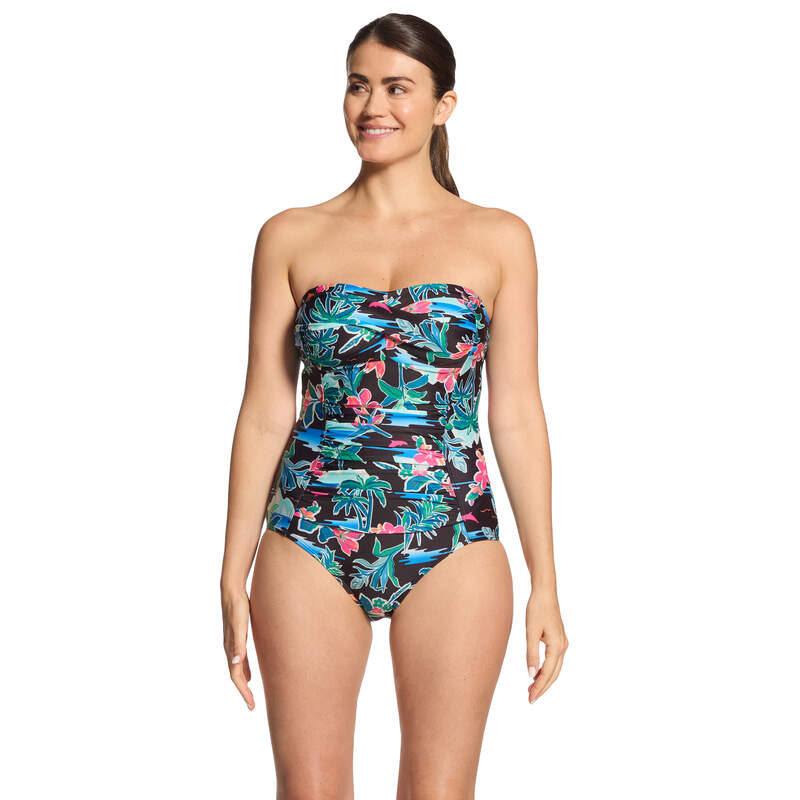 ZOGGS WOMENS RETRO SURF RUCHED BANDEAU e