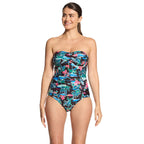 ZOGGS WOMENS RETRO SURF RUCHED BANDEAU e