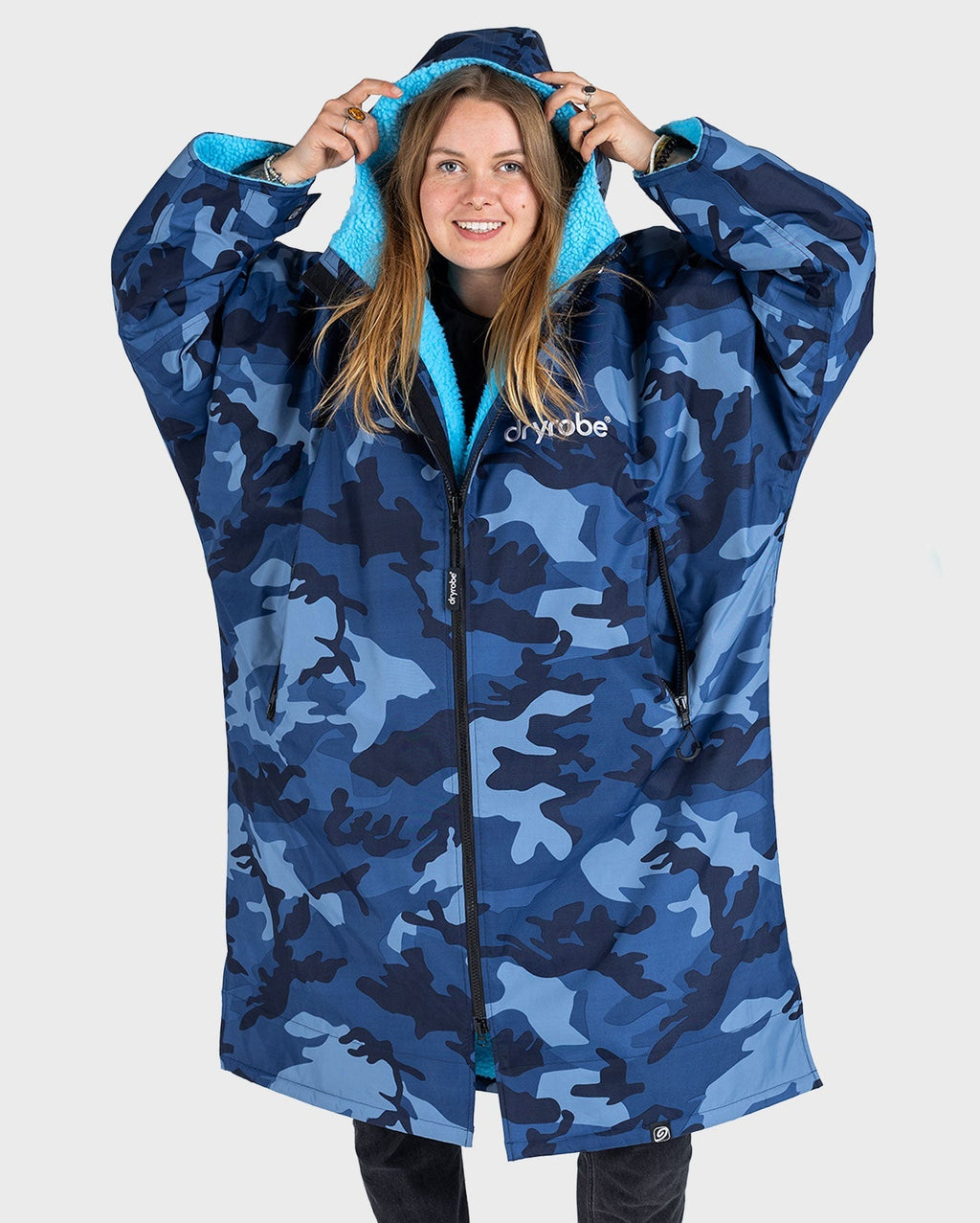 Dryrobe® ADVANCE UNISEX LONG SLEEVE - BLUE CAMO/BLUE