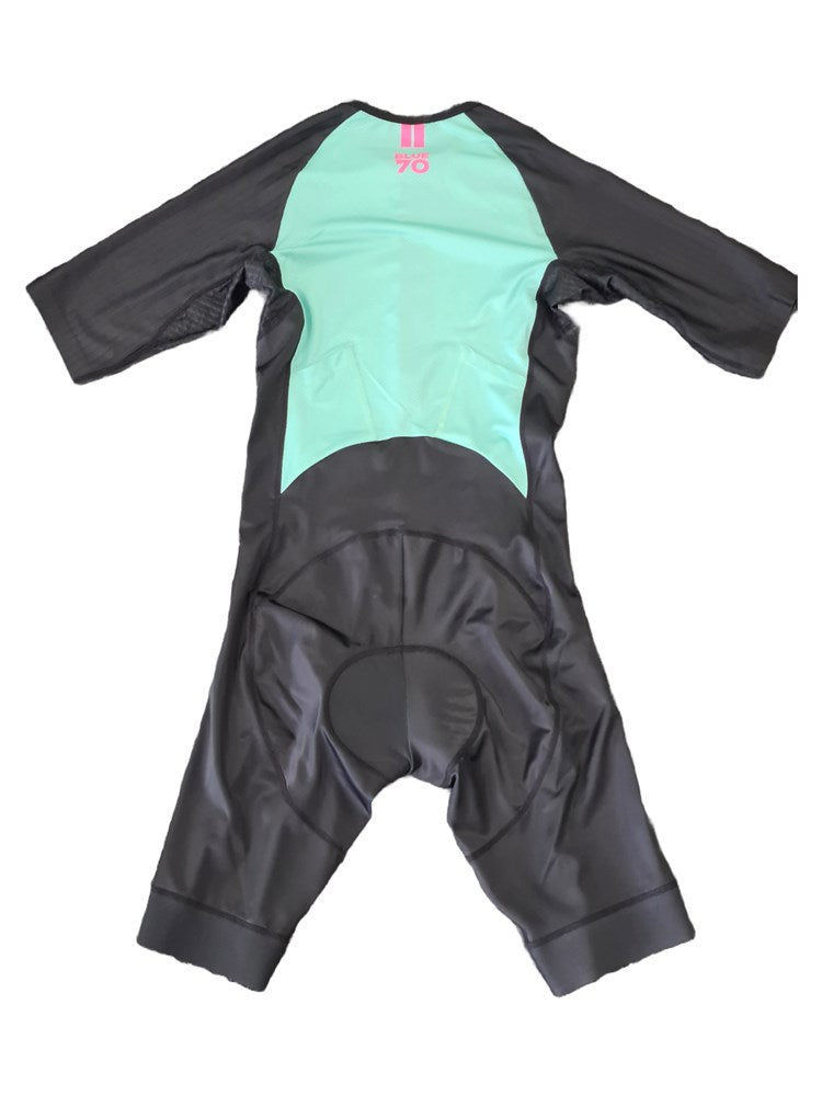 BLUE70 WOMENS AERO ELITE TRISUIT - BLACK/MINT