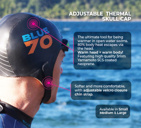 BLUE70 ADJUSTABLE THERMAL SKULL CAP - BLACK