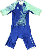 BLUE70 WOMENS HCAE TRISUIT - BLUE/TEAL FLOWERS