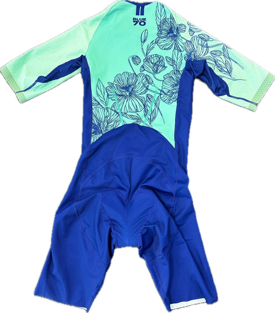 BLUE70 WOMENS HCAE TRISUIT - BLUE/TEAL FLOWERS