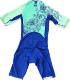 BLUE70 WOMENS HCAE TRISUIT - BLUE/TEAL FLOWERS