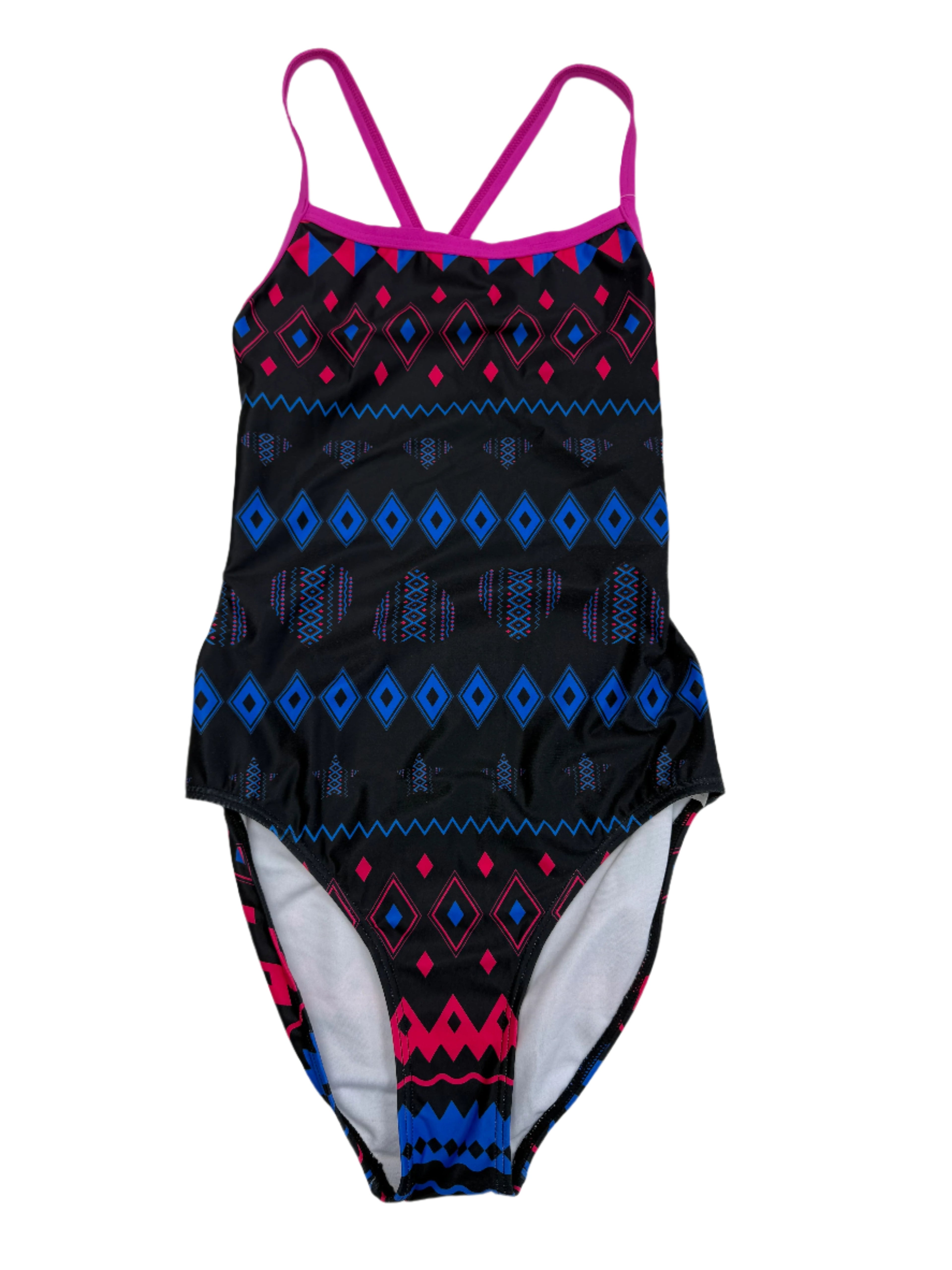 MOJO WOMENS LOVE DIAMONDS SUN BACK ONE PIECE SWIMSUIT