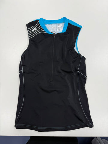 BLUE70 WOMENS TX1000 TRI SINGLET - BLACK/BLUE
