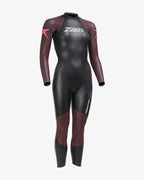 ZOGGS PREDATOR ULTRA WOMENS SWIMMING AND TRIATHLON WETSUIT - BLACK/PINK