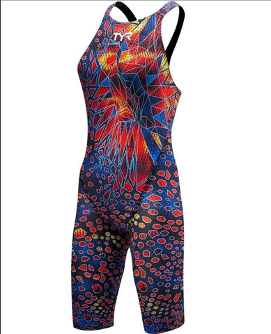 TYR WOMENS AVICTOR VENOM OPENBACK KNEESKIN - BLACK/MULTI